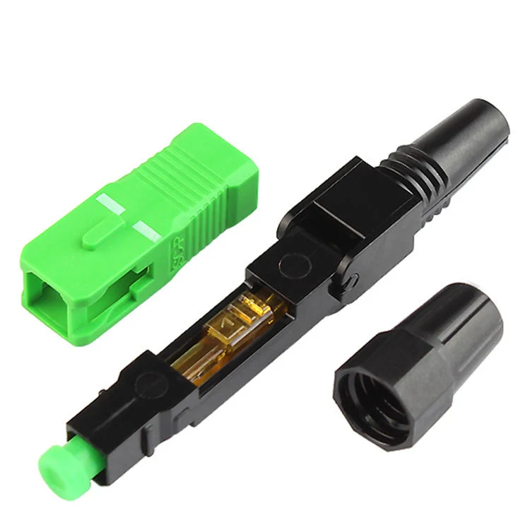 Fiber Optic Quick Mechanical Connector Sc APC Fast on Connector for FTTH Cable