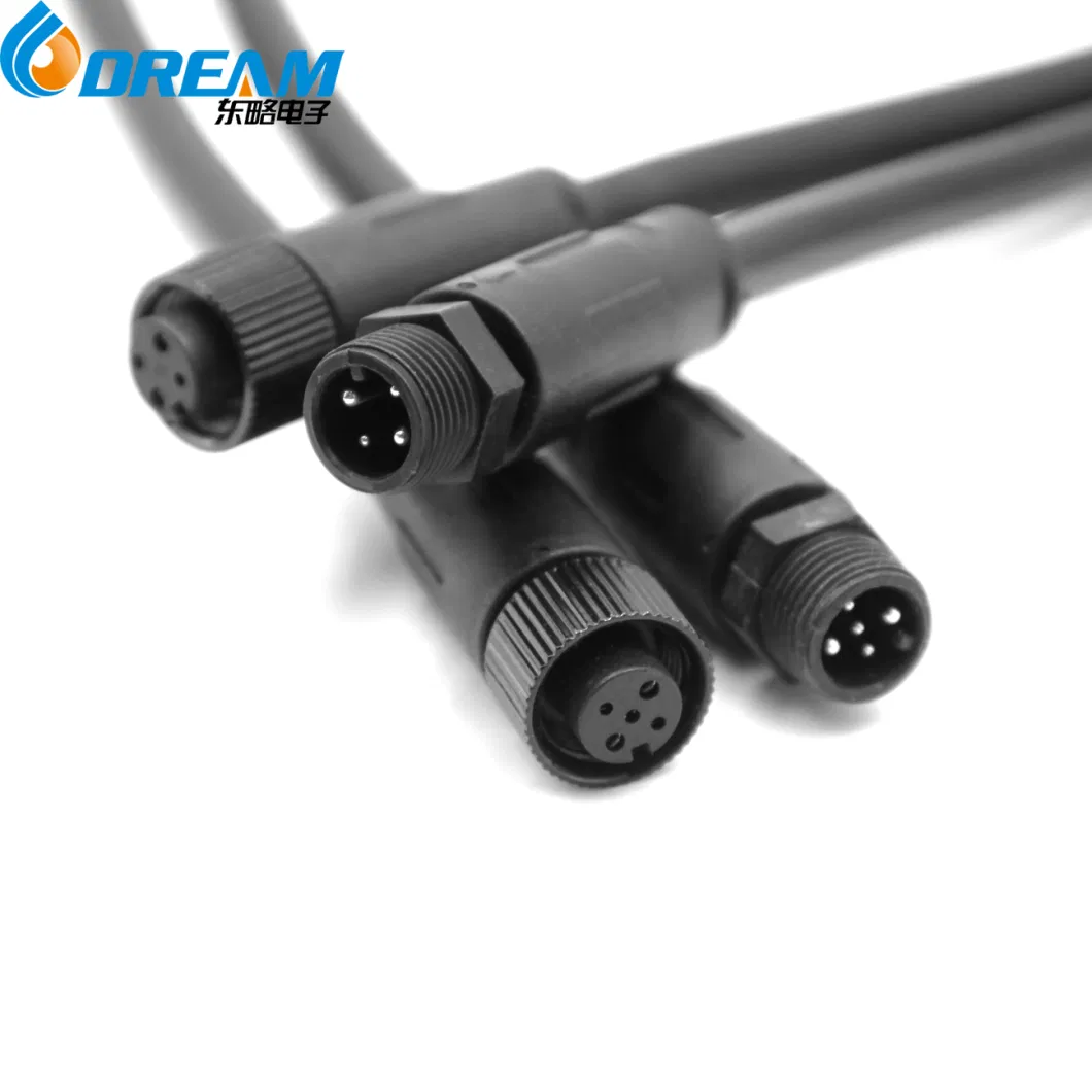 Customized M8 M12 M14 M15 M16 IP68 Waterproof Connector Cable 2 3 4 5 Pin Push Pull Adapters Connectors