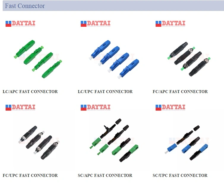 FTTH Fiber Optic Cable LC Upc Fast Connector