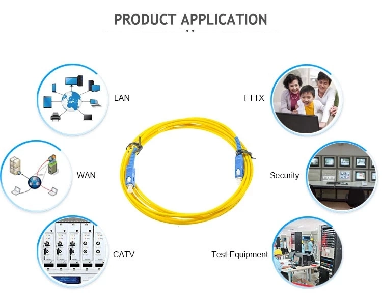 Sinlgemode Duplex LC/Upc-Sc/Upc Connector Fiber Optic Cable