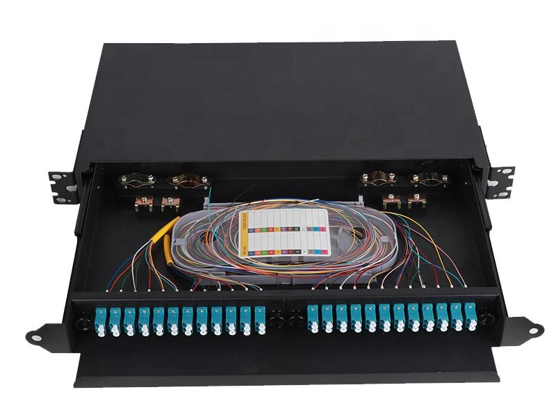 24core 48core Sliding Rack Mount Outdoor Fiber Optic Patch Panel 1u 2u ODF Distribution Frame