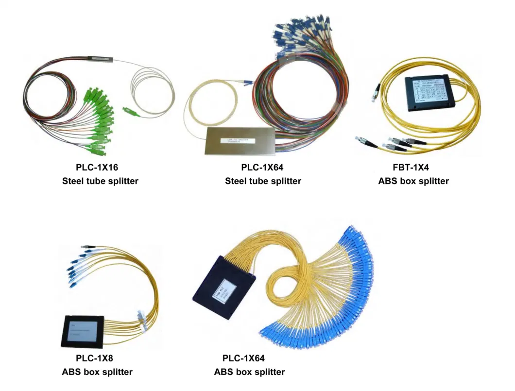 PLC Splitter Fbt Splitter ABS Box Splitter 1*4 FC Optical Fiber Splitter