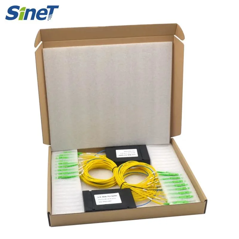 Passive Splitter Box Fiber Optics Sc Upc 1*4 PLC 1: 2 Fiber Splitter ABS Mini Box Fibre Optical PLC Splitter 1X2 2X16 2X32