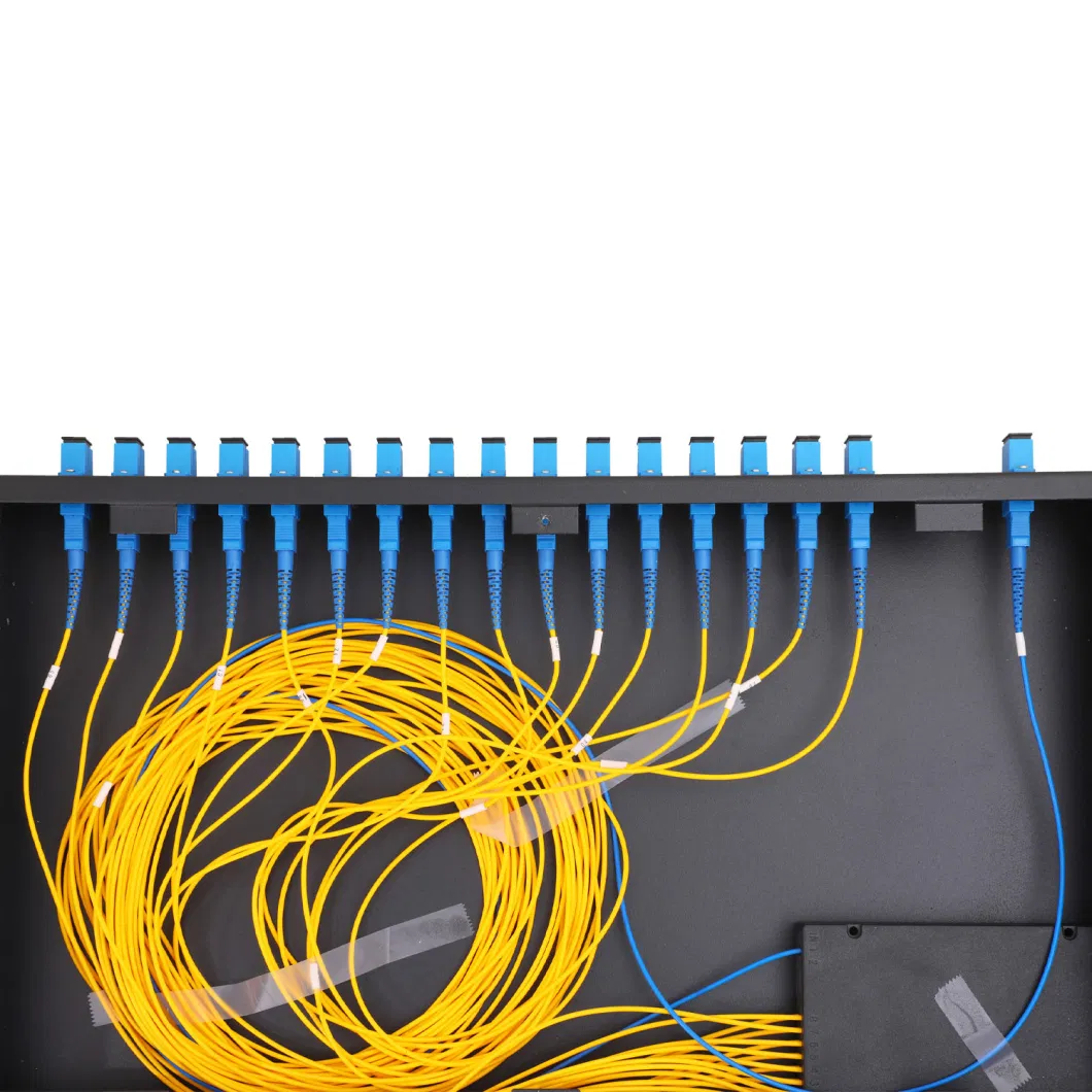 Fiber Optic Patch Panel 19&prime;&prime; 1u ODF Rack 24 48 96 144 Port Optical Distribution Frame Distribution Terminal Box