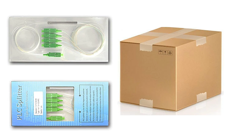 Factory Supply 0.9mm Mini FTTH PLC Splitter 2way 4way 8way 16way 1: 4 1: 8 1: 16 Micro Steel Tube Splitter