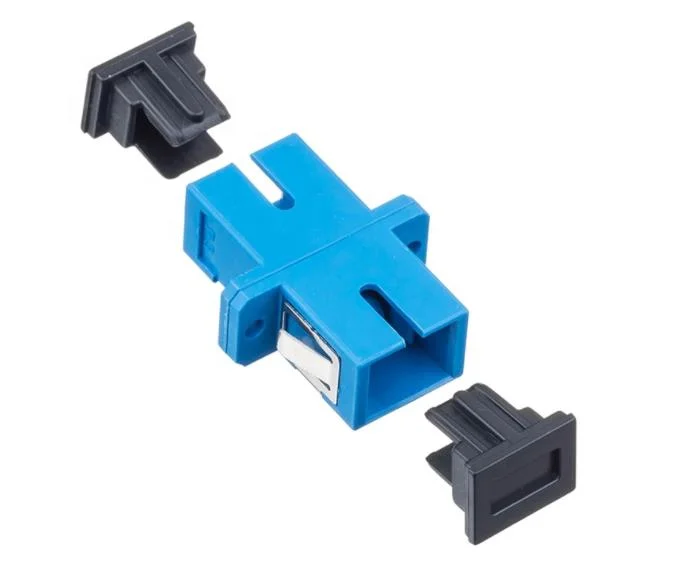 High Quality Wholesale Sc Upc to Sc Upc Simplex Fiber Optic Adapter Coupler with Flange for FTTH Communication