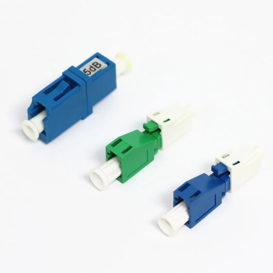 LC APC Upc Male to Female Fiber Optic Attenuator 1-25dB Optional FTTH Fast Connector Quick Adapter