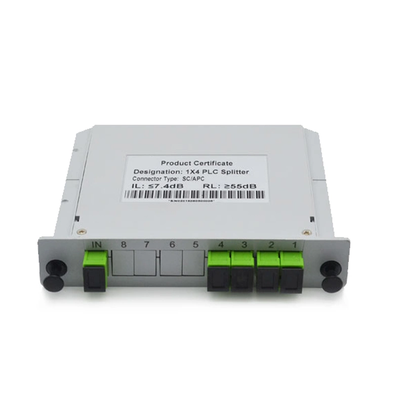 Surelink 1*2 1*4 1*8 1*16 1*32 Way Optical Fiber Card Splitter Sc/APC Sc/Upc Connector FTTH Splitter Card Cassette Splitter Lgx Box