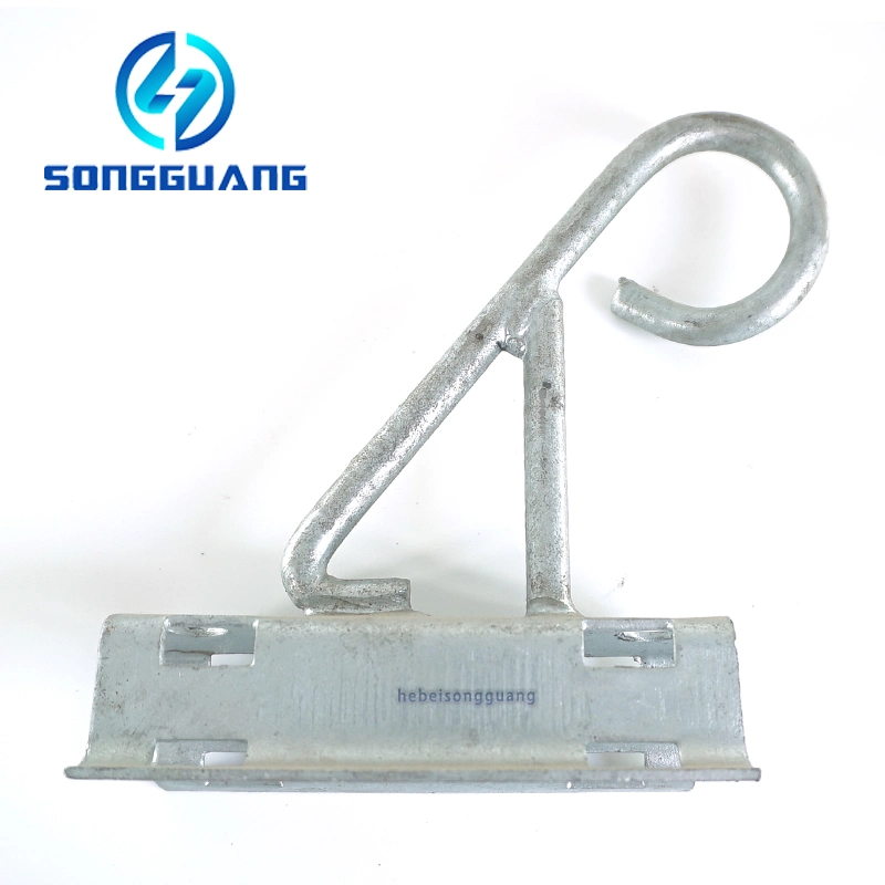 FTTH Pole Clamp Anchor Clamp Wedge Type Hooks Bracket Suspension Clamp