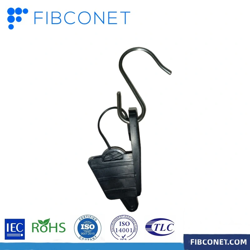 FTTH ADSS Flat Tension Clamp Hook High Strength Anchor Clamp Fiber/Cable Clamp