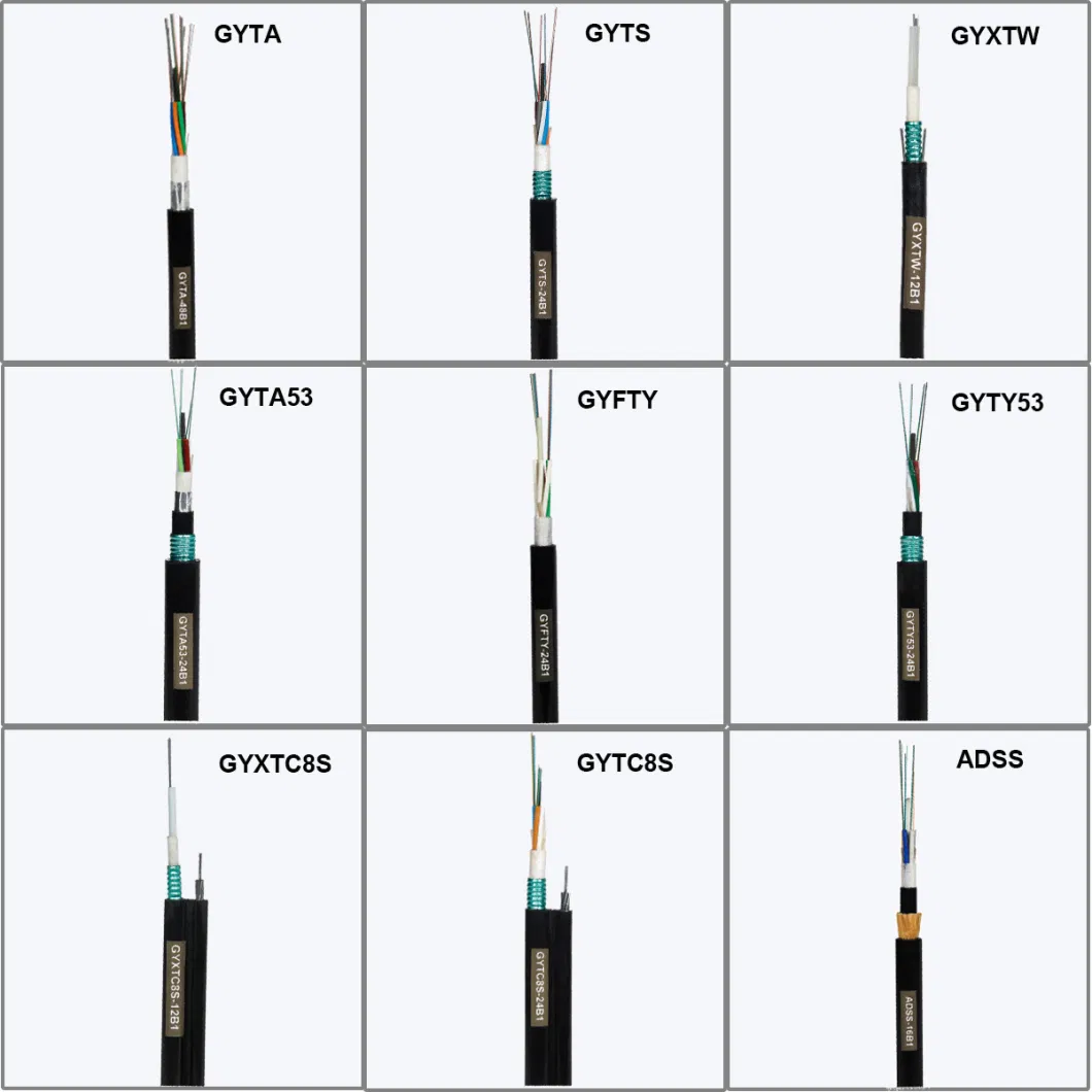 GYXTW Central Loose Tube Aerial/Duct Communication Optical Fiber Network Cable 4/8/12 Core
