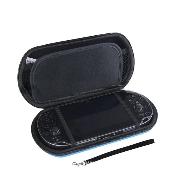 Popular Blue PU Leather Protective Shockproof EVA Carry Bag Case for PSP (FRT2-334)