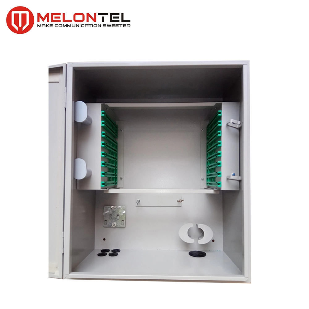 Fiber Optic 96 Core Fully Loaded Wall Mount Type Outdoor SPCC Telecom Cabinet