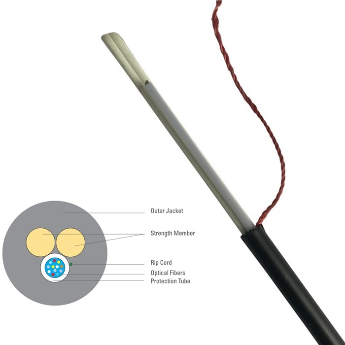 Round Structure Non-Metal Aerial Installing Cable Optical Fiber