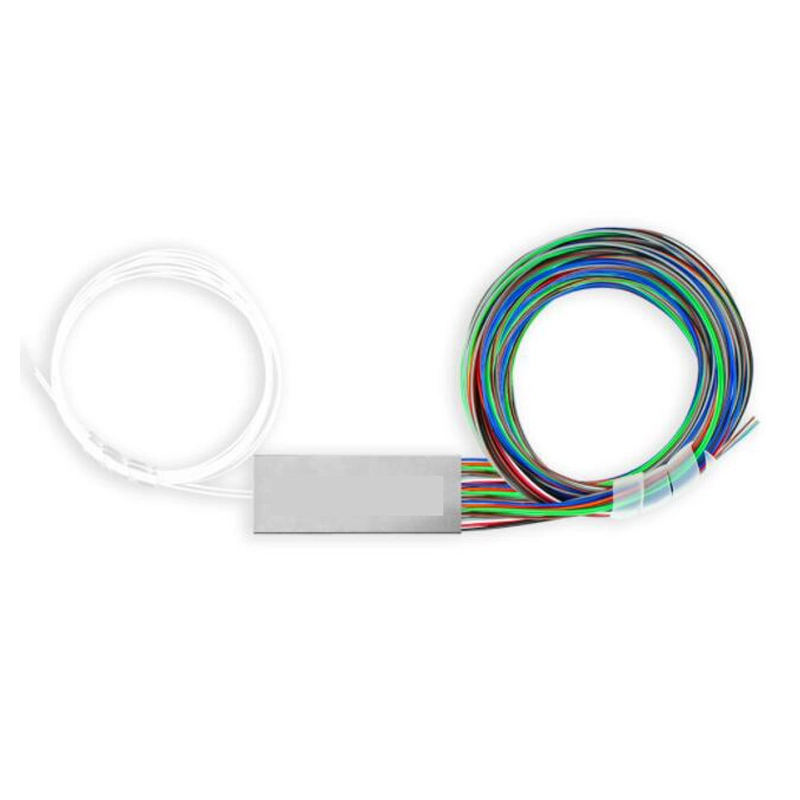 Color Ribbon 1&times; 32 Fiber Optic Splitter Steel Tube 0.9mm Single Mode No Connector