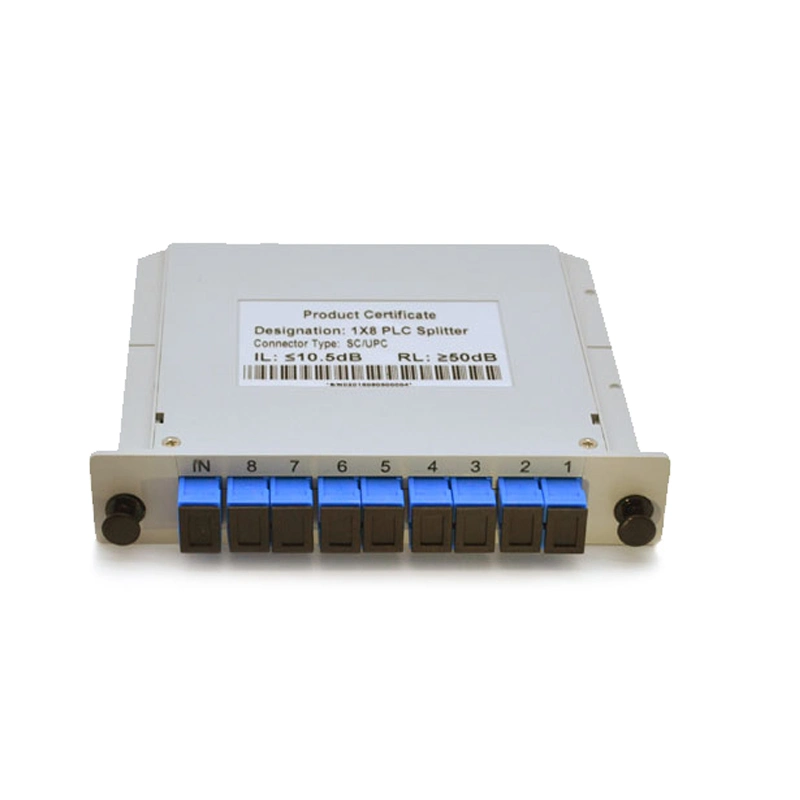 Factory Supply 0.9mm Mini FTTH PLC Splitter 2way 4way 8way 16way 1: 4 1: 8 1: 16 Micro Steel Tube Splitter