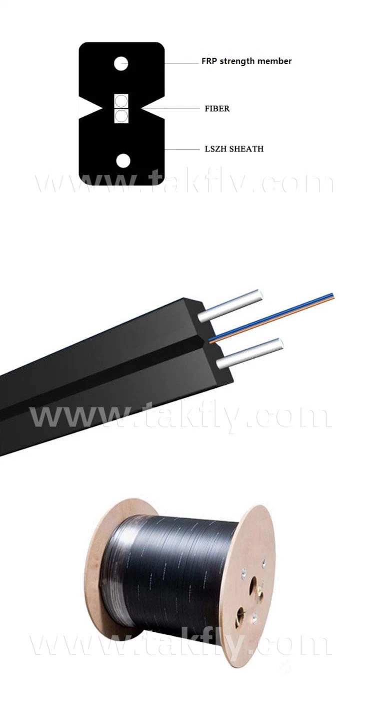 FTTH FTTX Fiber Optic Drop Cable 1 Core G657