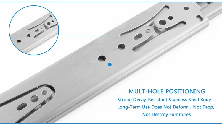 45mm Steel Trolley Metal Cabinet Bayonet Full Extension Drawer Slide with Hook