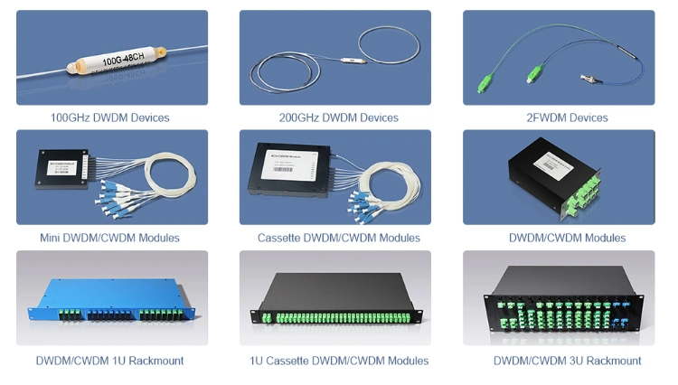 4CH 8CH Sc LC Black ABS Box Mux Demux DWDM