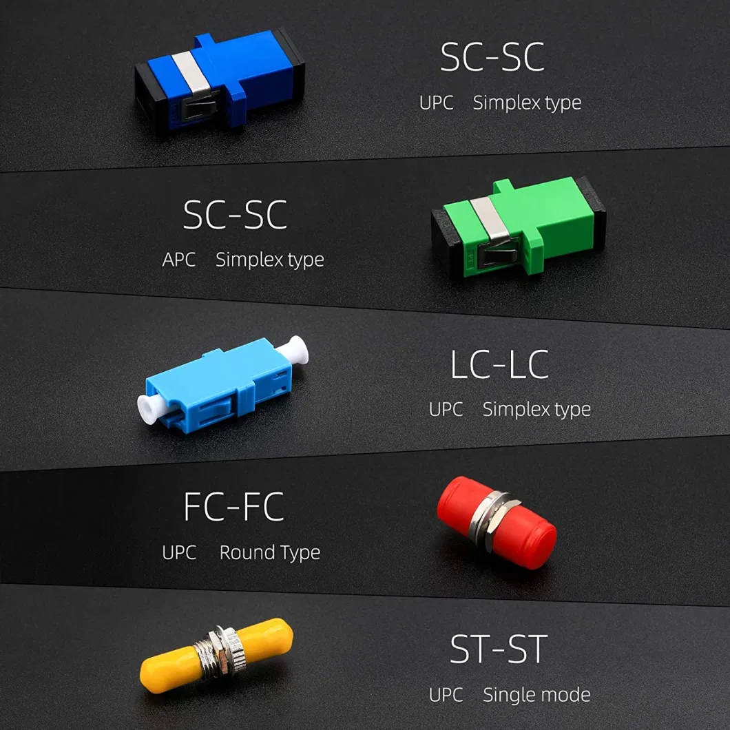 LC APC Simplex Fiber Adapter Sm Green Coupler Optic Fiber Adapter Fiber Optical Adapter
