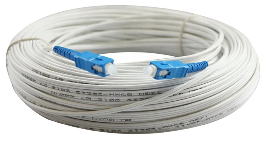 Pre-Connectorized Optical Fibre Cables Sc Upc Ap C 1 2 Core Indoor Outdoor FTTH Fiber Optic Drop Cable Patch Cord