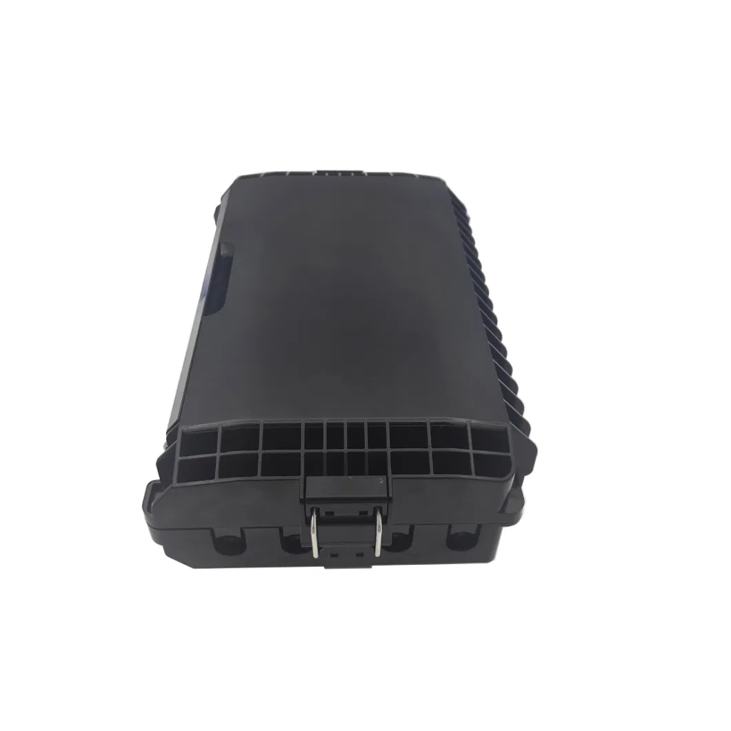 FTTH Indoor &amp; Outdoor Wall Mount 16-Core Port Fiber Optic Termination Box IP65 Black Telecom Fiber Cable Distribution Box