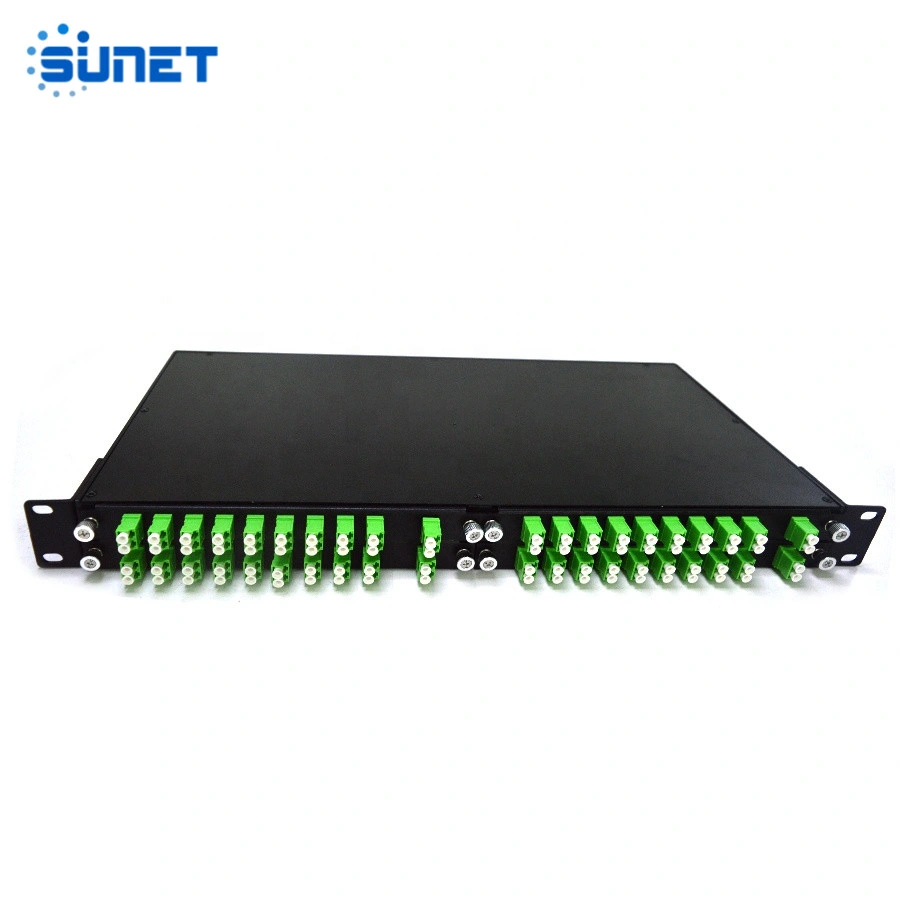 4 8 16 18 Channel Sc LC FC Upc APC Wdm CWDM DWDM Mux Demux Module, 1u Rack Mount CWDM Multiplexer Fwdm Splitter Device Wdm