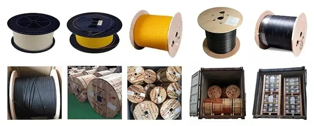 OEM Factory Supply 1/2/4 Core Two Parallel Steel Wire/FRP Strength Members FTTH Drop Cable Fibre Optics