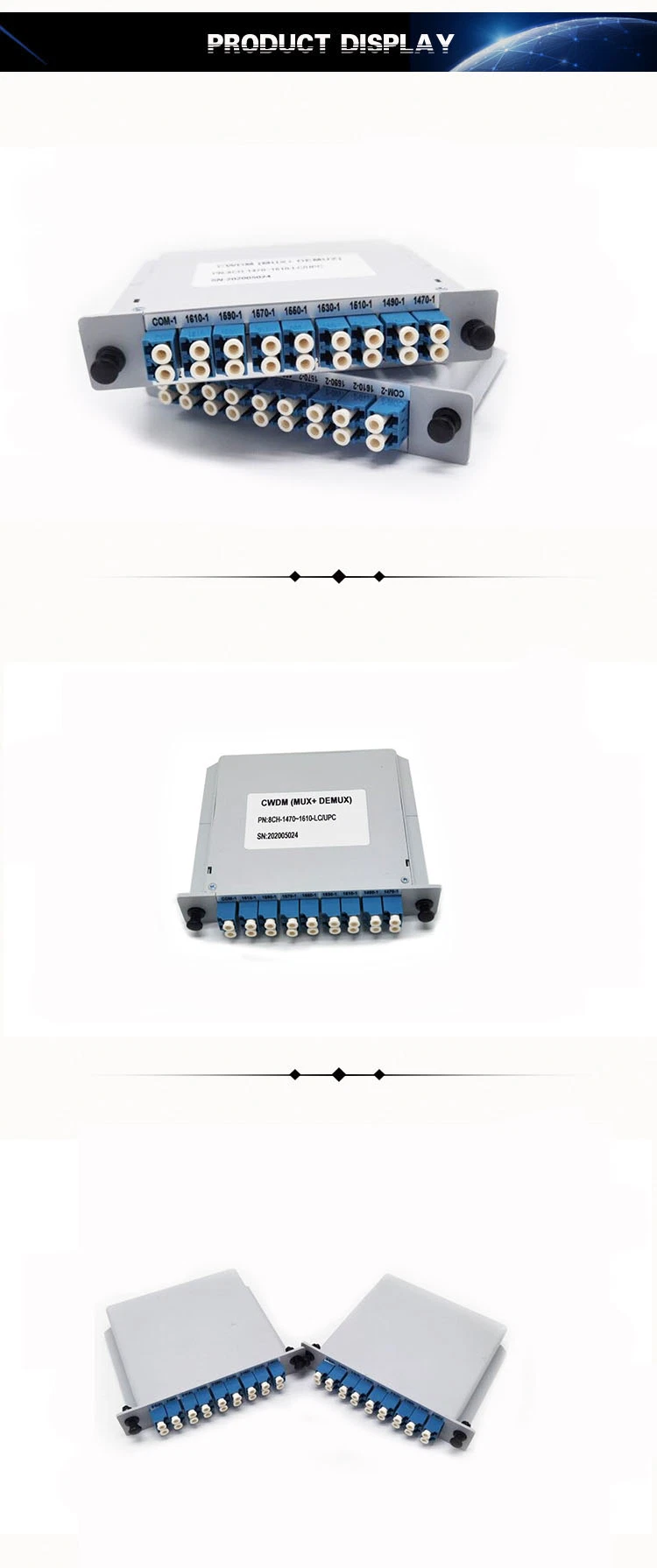 Fiber Module Multiplexer Insertion Card Type Cassette Mux Demux Wdm/Fwdm/CWDM/DWDM