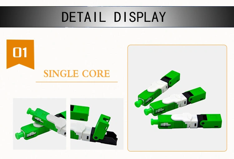 ESC250d Sc/Upc Sc/APC Fiber Optic Quick Connector Single Mode Fast Connector for FTTH Drop Cable
