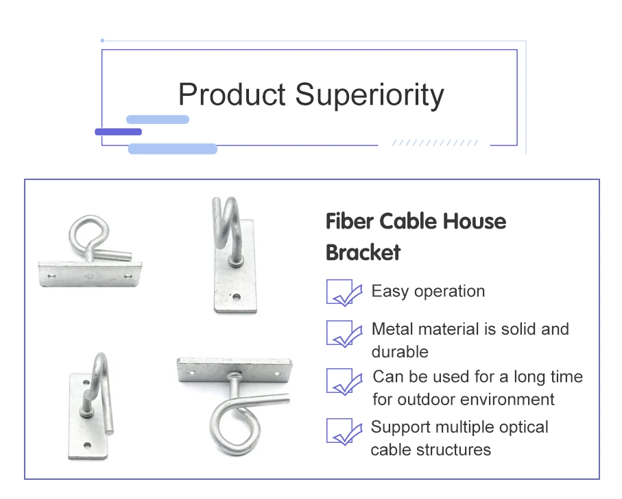 in Stock Fiber Optic Draw Durable Wall Hook Pole Bracket Spiral Hook