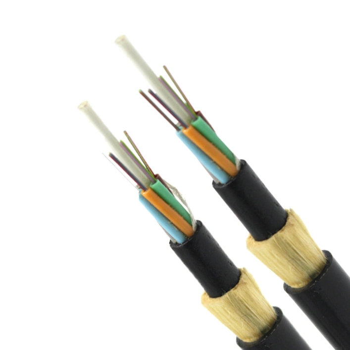 China Outdoor Underground 24 48 Core Single Mode 100m Span Fiber Optic/Optical ADSS Cable