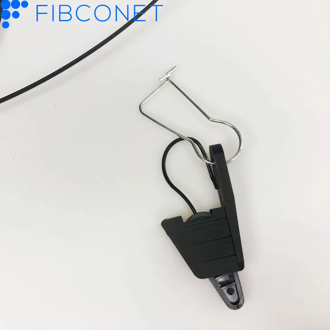 FTTH Flat Type Hook Fiber Optic Tension Clamp for Drop Cable