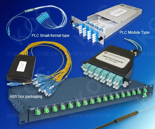 Fiber Optic PLC Splitter for FTTH Network Connection Customized