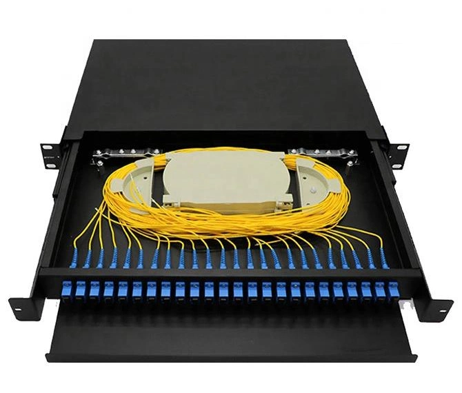 24core 48core Sliding Rack Mount Outdoor Fiber Optic Patch Panel 1u 2u ODF Distribution Frame