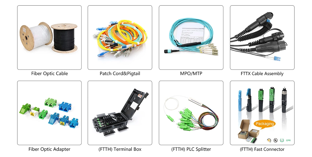 Factory Outdoor 10 Meters 2 Core 4 Core Sm Sc/APC Fiber Optical Waterproof Jumper Cable Patch Cord Pigtail