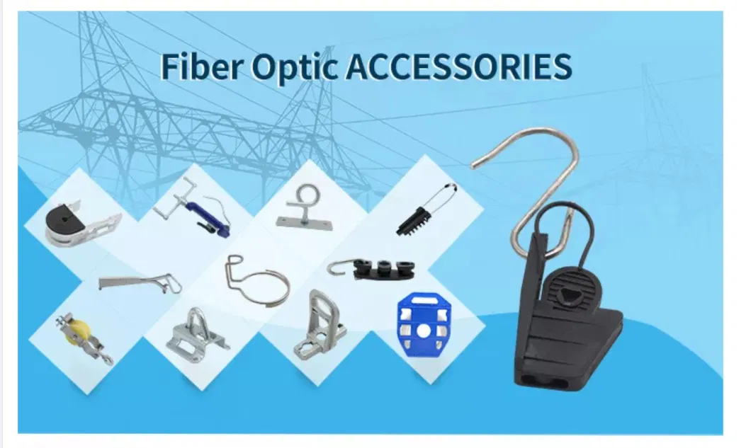 Optical Tension Clamp FTTH Fiber Optic Plastic Material Drop Cable and Wire Cable