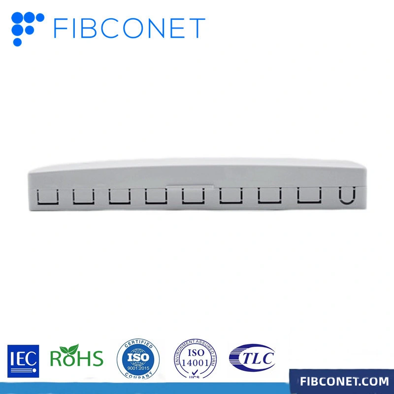 FTTH Fiber Optic Wall-Mounted Type Desk Top Small Distribution Box 8 Sc LC Ports Mini Terminal Box