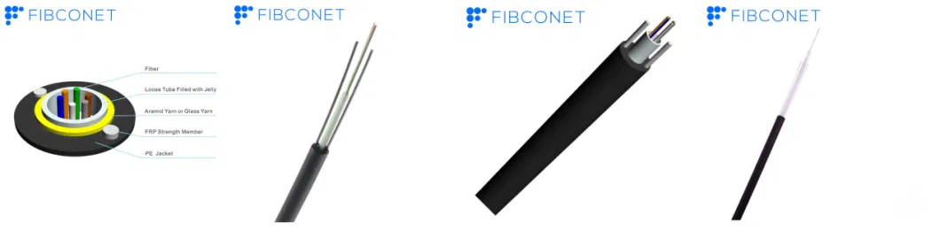 FTTH Fiber Single Mode Multi-Mode 2~12 Core Gyxtc8s Cable Indoor Drop Cable Gjxh-1b6a Support ADSS Fibre Optic Cable
