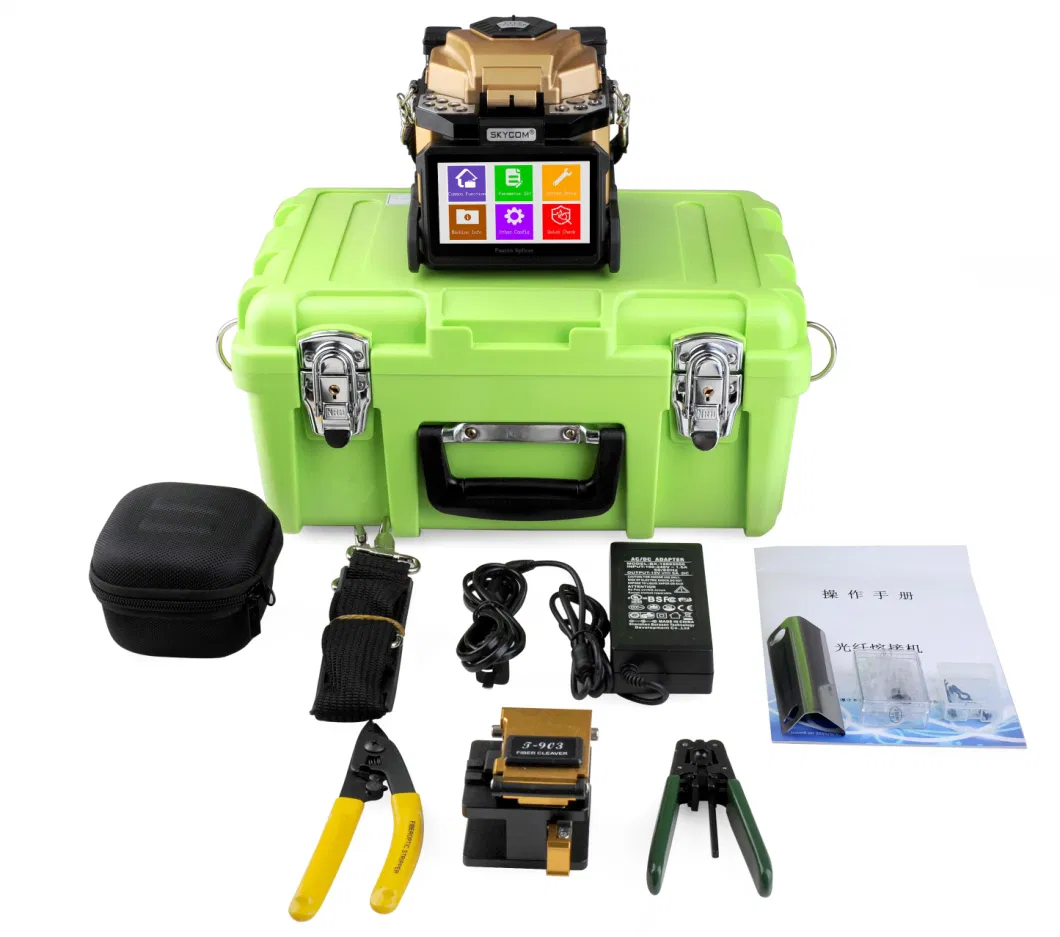 Skycom Optical Fiber Fusion Splicer T-308X Core Alignment Low Splicing Loss