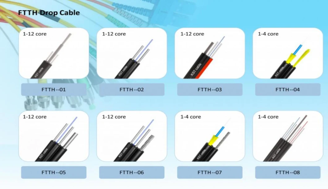 Adds Cable Directly FTTX FTTH Multicore Single Mode Self G652D G657A1 Optic Fiber Cable