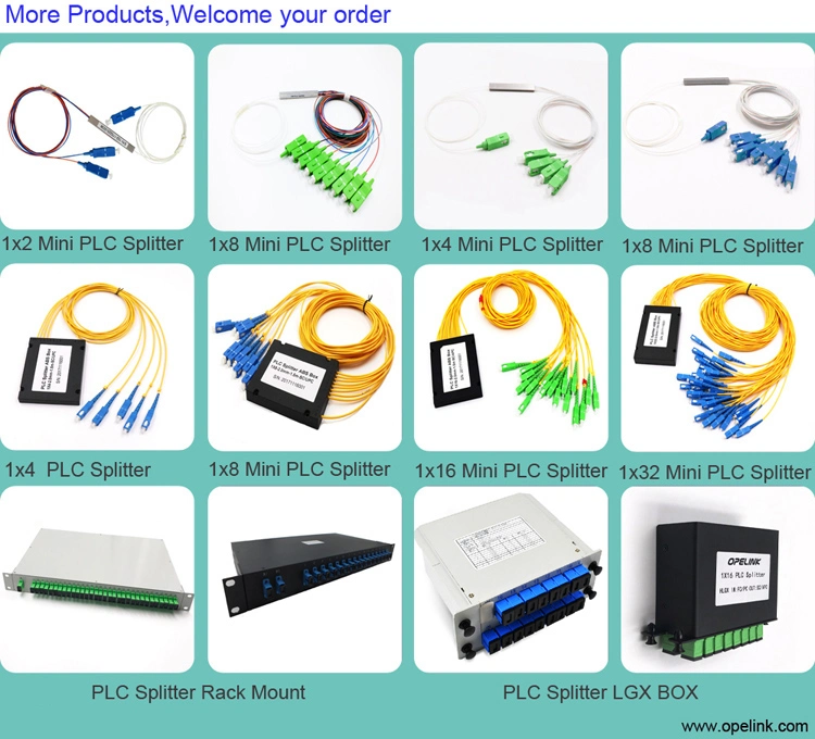 1X4 PLC Fiber Splitter, 0.9mm SC/PC Micro Type Steel Tube Fiber Optic PLC Splitter