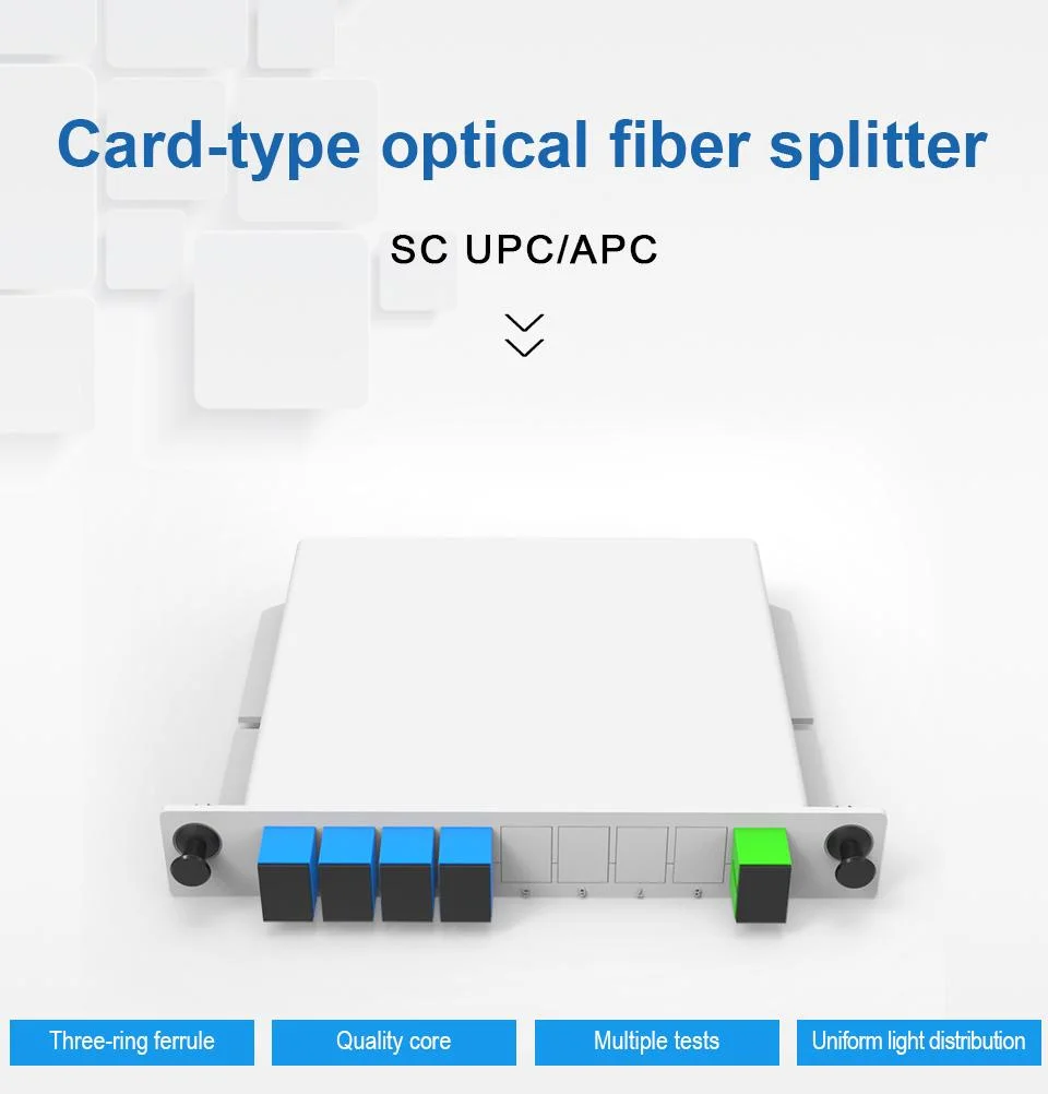 Lgx Cassette Type Fiber Optical Splitter 1*4 1*8 1* 16 1*32 Sc Upc APC Fibre PLC Splitter