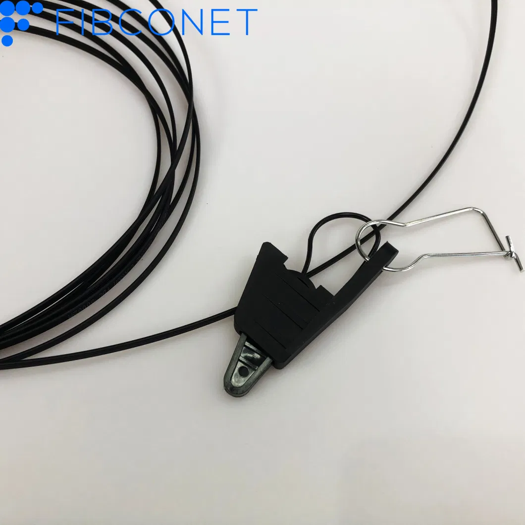 Flat Type SS304/Ss201 Draw Hook Reinforced Nylon Optical Wire Clamp