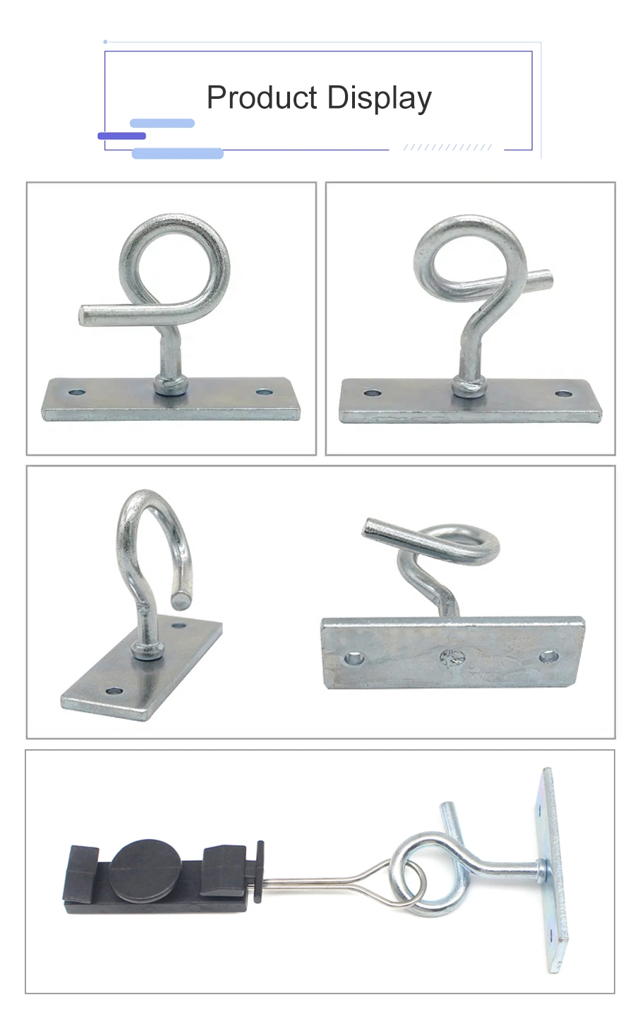 High-Quality FTTH C-Type Draw Hook Cable Clamp for Cabling Wall Bracket Steel