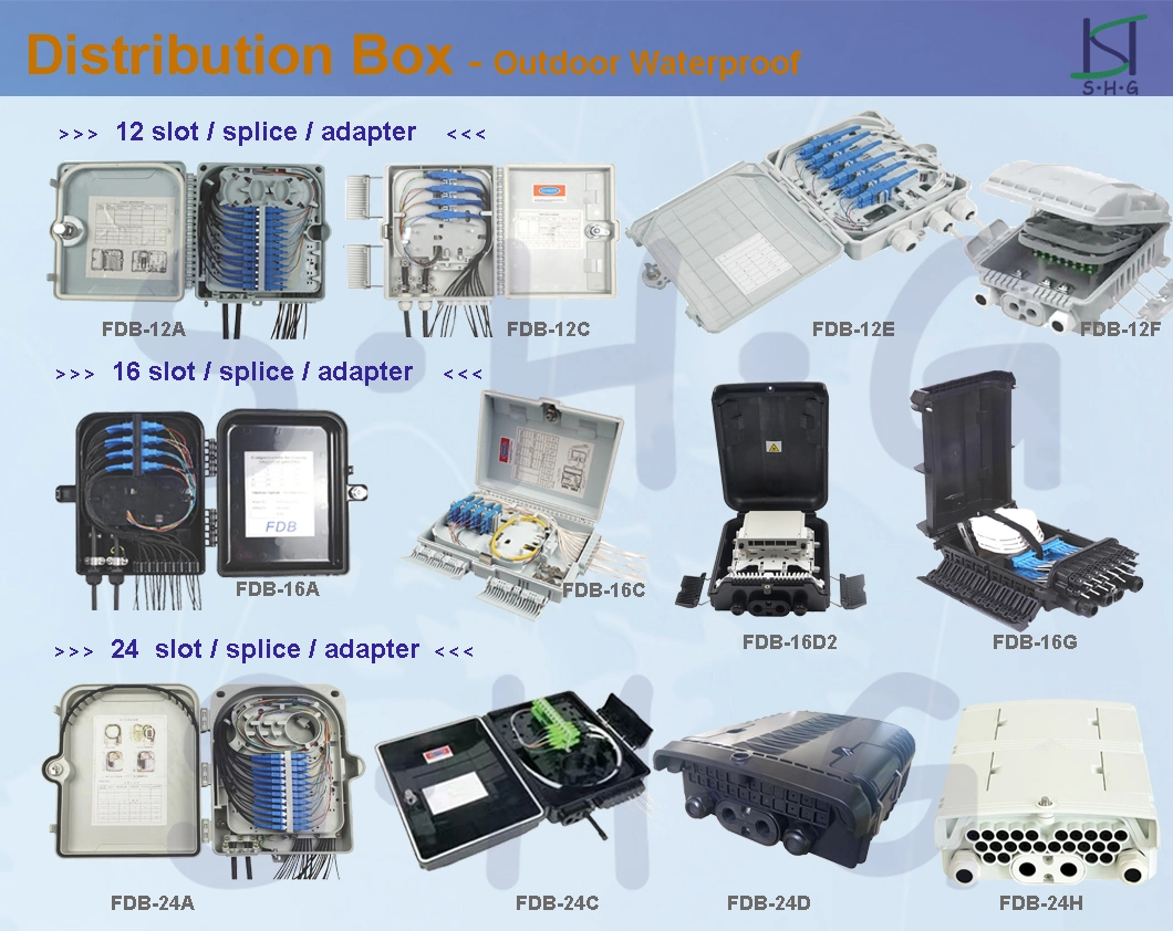 Factory Price 24/36/48/72 Sc/FC/St/LC Splice/Port Metal Optical Fiber Terminal Box