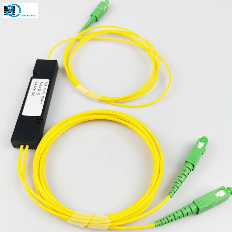 50/50 Ratio Sc/APC ABS Box Type Fbt Fiber Optic Splitter 1*2 PLC Splitter