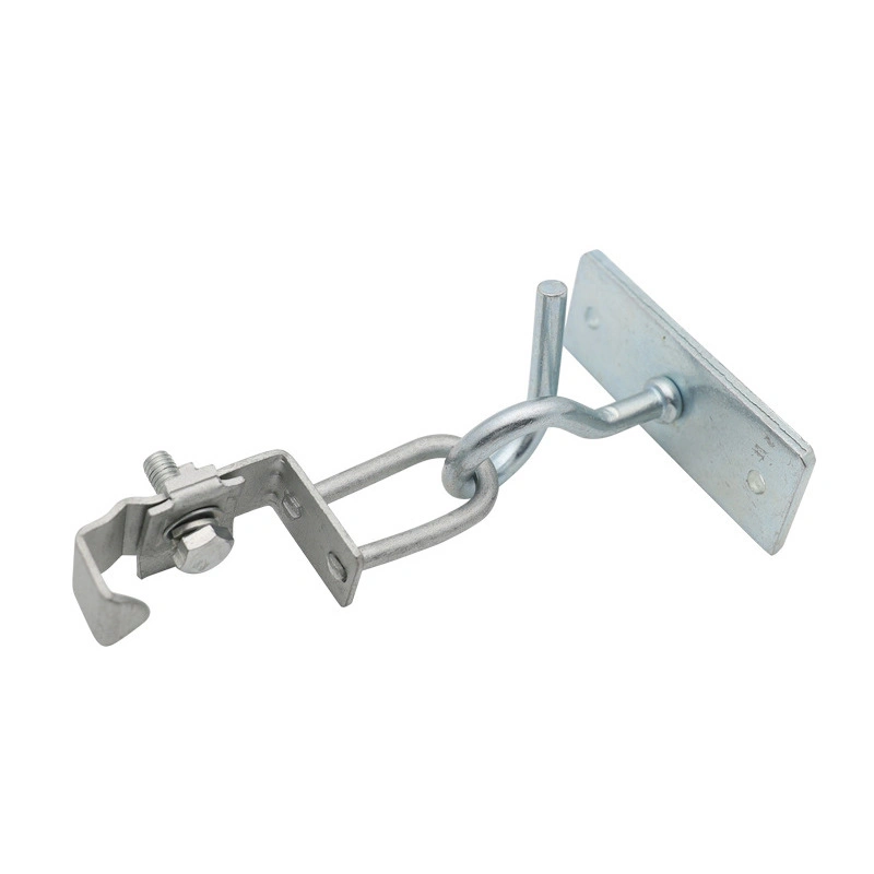 Yj-1612 Bracket C Type Hook Clamp Galvanized Steel Pole Bracket Tension Clamp Draw Drop Cable