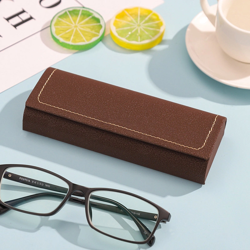 Inno-T166 PU / PVC Leather Student Metal Crush-Resistant Glasses Box Eyeglasses Case with Stitches, Free Custom Logo