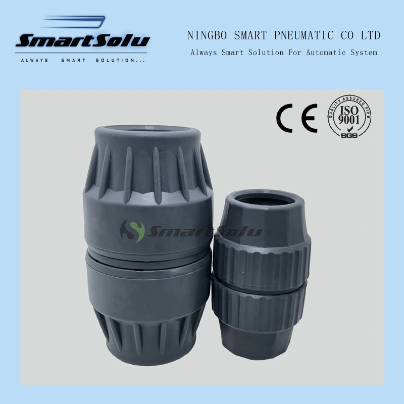 Fiber Optic Cable Couplings HDPE Air Blow Fiber End Stop Endcap Micro Duct Push in One Touch Pneumatic Straight Gasblock Micro Duct Connector